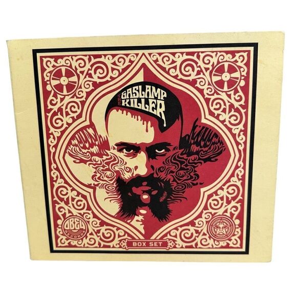 The Gaslamp Killer ‎Box Set 2008 Obey Records CD & 7in Shepard Fairey - Picture 1 of 8